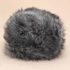 Beanies Beanie/Skull Caps 2023 Fashion Winter Women Faux pälslock fluffiga hattar Huvudbesök ryska outwear Girls Raccoon Hat W0