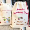 Party Favor Sublimation Blank Santa Sacks Diy Personlized Dstring Bag Christmas Gift Bags Pocket Heat Transfer Drop Delivery Home Ga Dhtnt