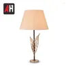 Table Lamps Unique Modern Bedroom Decorative Design Leaves Shape Crystal Light For Home Decoration