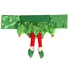 Stoelbedekkingen Dinertafel Back Cover Stoelen Velvet doek Kerstmis Santa Claus Elf Kerstmis Party Decoratieve accessoires