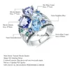 Rings de cluster gems balé de balé de quartzo místico topázio gemstone anel 925 esterling sier para mulheres casamento bijoux gota delive dhohi