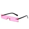 Sonnenbrille Mode Einteiliger Rahmen Damen Herren Klassisches Markendesign Oversize Rechteck Sonnenbrille Rosa Goggle Unisex UV400Sunglasses