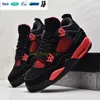 حذاء كرة السلة Jumpman 4 4S العسكري الأسود للرجال Cat Red Thunder Game Royal University Blue White Oreo Fire Red Pure Money Mens Mass Switch Sneakers Trainers