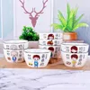 Talerze Bowl Family-dziecko-dziecko-dziecko czterojowe ryżowe kreskówki ceramiczne czerwonocze