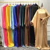 Abbigliamento etnico Ramadan Eid Musulmano Amira Abito Hijab per le donne Khimar Islam Preghiera Copertura completa Abaya Robe Caftano Modesto Arabo