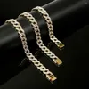 Bracelets à maillons pour hommes, gros Zircon glacé, Miami, cubain, bijoux Hip Hop, chaîne en or et argent CZ