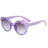 Sunglasses Round Frame Kids Anti-UV Lovely Cartoon With Bowknot For Party & Travel Beach