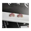 Stud Fashion Jewelry S925 Sier Post Cloud Earrings Colorf Zircon Drop Delivery Dhjmd