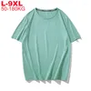 Męskie koszule plus size 7xl 8xl 9xl 158cm 180 kg Summer Silk T-shirt swobodne koszulka o krótkim rękawie Mężczyzna Wygodne topy koszulki