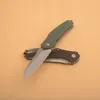 G0115 Flipper Folding Knife 8Cr14Mov Satin Tanto Point Blade G10 with Stainless Steel Handle Ball Bearing Fast-opening EDC Pocket Knives Guan