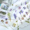 Embrulho de presente 40pcs PET PET Impermeável Rose Flower Scrapbooking Material Material Diário Vintage para calendários de planejadores de artesanato DIY