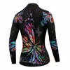 Jackets de corrida Design Design de manga longa feminina Jerva de ciclismo Tops coloridos de mountain bike and Shirts Anti -UV Biciclo Sportswear MTB ClowaRa