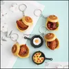 Charms 1pc Resin Simation Food Chicken Pig Trotter Omelet Pan Pendant Diy Keychain Sieraden maken AccessorioScharms drop levering ossly