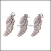 Charms 5 stcs Cz Pave Angel Wing hanger voor armband ketting oorrel sleutelhanger maken Handgemaakte vrouwen sieraden accessoire drop levering otuxq