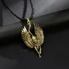 Pingente de ouro para homens A Tassel New Aço inoxidável Lobo Cabeça de lobo Viking Warrior Odin Raven Pingente Pingente Designer de jóias Viking Calhe