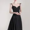 Casual jurken elegante formele jurk bruiloft toast sexy backless avond wijn rood mouwloos lang