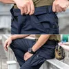 Pantalons pour hommes Automne Armée Fans En Plein Air Élastique Combat Formation Chasse Plusieurs Poches Salopette Tactique Militaire Cargo Pantalon Hommes