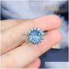 Anelli a grappolo Tidy Topa Stone Ring per le donne con 925 Sterling Sier Inlay Regalo perfetto Ragazze Cocktail Party Drop Delivery Jewelry Dhw2R