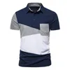 Men's T Shirts Mens Clothing Ash Lynx Fashion Trend Irregular Stitching Stripes Men Shirt