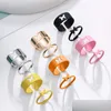 Cluster Rings 2Pcs Trendy Butterfly Mticolor Set For Women Couple Friendship Engagement Wedding Lover Open Ring Female Jewelry Gifts Dh9Xa