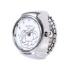 Montres-bracelets Rose Or Cadran Quartz Analogique Montre Creative Acier Cool Élastique Bague Femmes Hommes Unisexe Relogio Pour Les Anniversaires