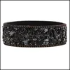Bracelets de charme Charms Bracelet Bangles Jóias Mulheres envolvem a cobra com cristais de pedra natural entrega de couro DHA0J