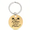 Pendentif Colliers BLINGPAW Collier En Acier Inoxydable Are You Kitten Me Right Meow Porte-clés Sac Ornements Tag Or Argent Noir