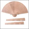 Party Favor Personalized Wooden Hand Fan Wedding Favors And Gifts For Guest Sandalwood Fans Decoration Folding 413 N2 Drop Delivery Otygc