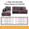 Chair Covers Jacquard L Shape Corner Sofa Cover 1/2/3/4 Seater Stretch Solid Color Slipcover Washable Removable Couch For Living Room