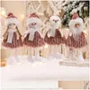 Dekoracje świąteczne Snowman Elk Doll Xmass Tree Ornament Wesołych prezentów dla dzieci Rok 2022 Drop dostawę ogród ogród świąteczny DH0B8