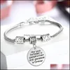 Charm Bracelets Bracelet Wholesale Love Heart Perfect For Christmas Birthdays Sister Mom Clear Drop Delivery Jewelry Dhqmx