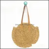 Storage Bags Weaving Handbag Classic Style For Women High Capacity Polyester Fiber Travel Shop Bag Fashion 23Yh Yb Drop Delivery Hom Otlix