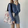 Cosmetic Bags Women Canvas Shoulder Bag Extra Large Capacity Handbag Beach Book Female Big Tote Ladies Harajuku Retro Shopping