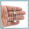 Hänge halsband 2st glasflaskor för rissmycken Wirting Name Gör en önskan Copper Bottle Blood Viage Necklace Kit Diy Drop Delivery Otfup