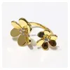 Cluster Ringe Kubikzircon Blume für Frauen Trendy Luxus Umwelt Kupfer Kristall Statement Party Zubehör Drop Lieferung Jude DHF5Y