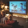 Onn. 100 "Portable Indoor Outdoor 16: 9 Theater Projection Screen Detachable Legs White