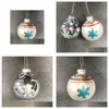 Christmas Decorations Glass Ball Ornaments Pendant Gift Foreign Trade Store Layout Creative 6.5Cm Painted Snowflake Drop Delivery Ho Dhdnt