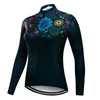 Racing Jackets Design Women's Long Sleeve Cycling Jersey Colorful Mountain Bike Tops And Shirts Anti UV Bicycle Sportswear MTB ClothesRa