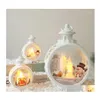 Kerstdecoraties voor thuislantaarn Led kaarsenthee Lichtkaarsen Kaarsen Xmas Tree Ornamenten Santa Claus Sneeuwman Lamp Jaar Gift Drop Deli DHHMC