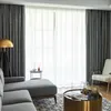 Cortinas cortinas de luxo cortinas para sala de estar bronzeador de bronzeamento grosso de tecido pesado Jacquard com maçanetas de janela de veludo em relevo JS235C