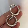 Boucles d'oreilles créoles minimaliste Twist cercle femme Vintage mode géométrique boucle d'oreille pour femmes hommes Hip Hop bijoux