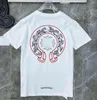 2023mens Classique t-shirt Coeur Mode Ch Haute Qualité Marque Lettre Sanskrit Croix Motif Chandail T-shirts Designers Chromes Pull Tops Coton T-shirts Tops 2023