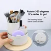 Storage Boxes Pen Holder Great Compartment INS Style 360 Degree Rotatable Divided Brush Cup For Home