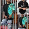 T-shirt da uomo Uomo Summer Fashion O-Collo Streetwear Stampato manica corta Plus Szie Top hip-hop allentati T-shirt Abiti oversize Camisetas # 35