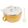 Ciotole Ciotola Noodle Ramen Coperchio per zuppa istantanea in acciaio inossidabile Cereali Japaneserice Box Pho Cooker Serving Mixing Pasta Dessert Mug