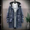 Men's Jackets Fashion 2023 Men's Spring Autumn Camouflage Youth Mid-Length Hooded Streetwear Long Coats Outwear Tops Thin Windbreaker