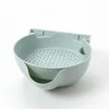 Plates Fruit Plate Double Drain Bowl Vegetable Washing Basket Phone Rack Kitchen Sink Strainer Colander Accessories