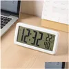 V￤ggklockor Big Sn LCD Alarm Clock Nordic Minimalist Digital Silent Bedroom Desktop Elektronisk hemmakontor Dekorationer Drop Del Dhvin