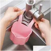 Storage Holders Racks Kitchen Sink Drain Rack Soap Sponge Holder Hanging Basket For Bathroom Adjustable Faucet Accessories Drop De Dhccp