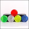 Accessories 3 Layer 60Mm Round Plastic Tobacco Smoking Herb Magnetic Grinderstobacco Grinder Crusher Dry Herbs Cigarette Colorf Reta Otqul